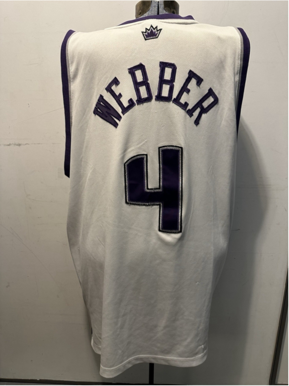 Vintage Reebok Authentic Chris Webber 4 Sacramento Kings NBA Jersey Stitched 52